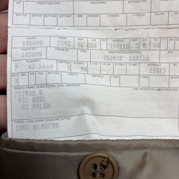 Mani Giorgio Armani Blazer Jacket Mens 44 Tan Micro Argyle Wool Blend 2 Button - Picture 6 of 16